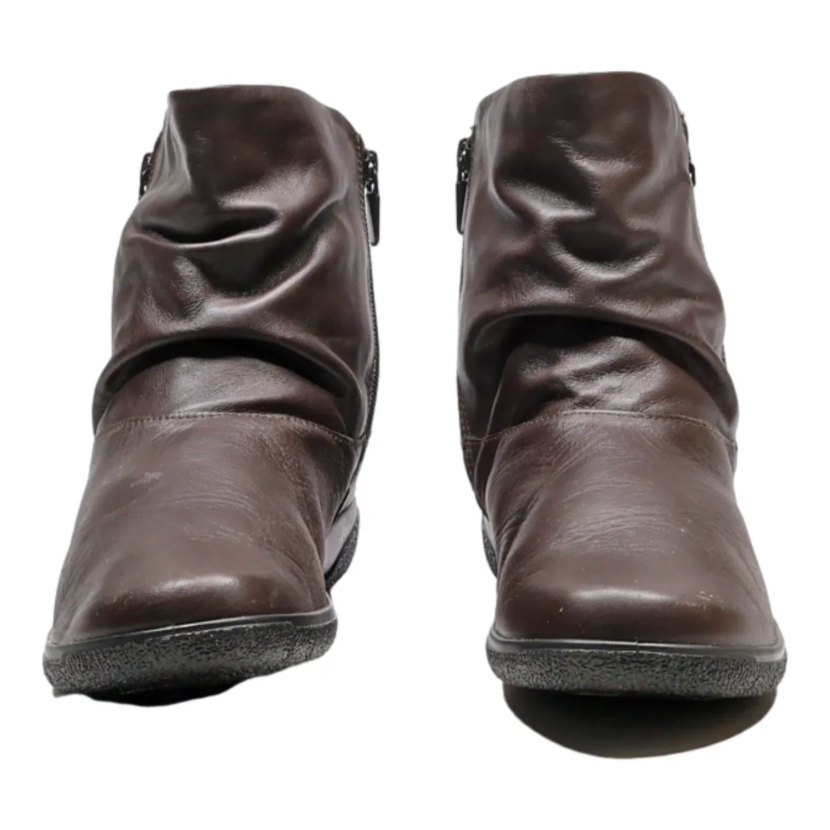 HOTTER Ankle Boots Brown Leather Womens UK 5.5