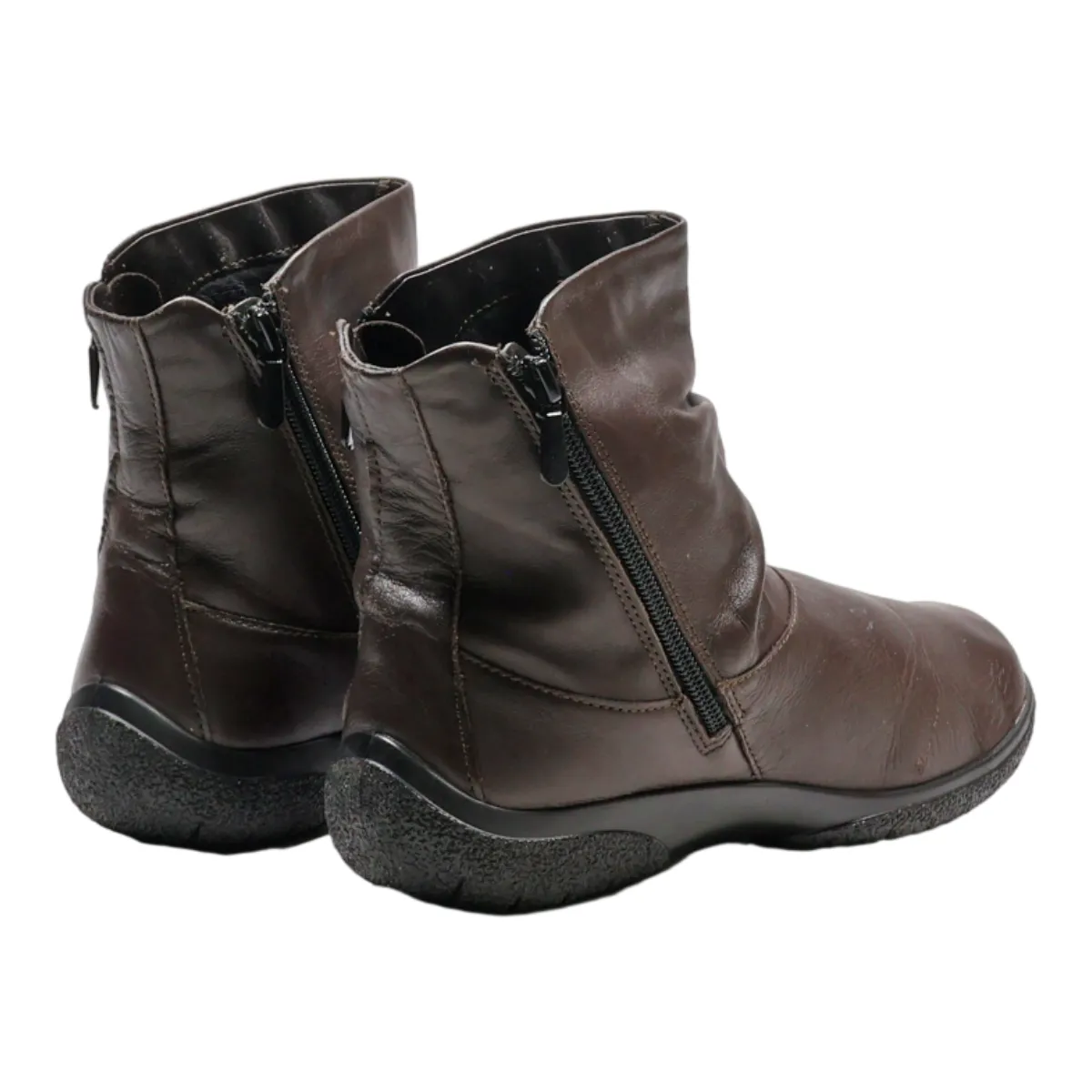 HOTTER Ankle Boots Brown Leather Womens UK 5.5