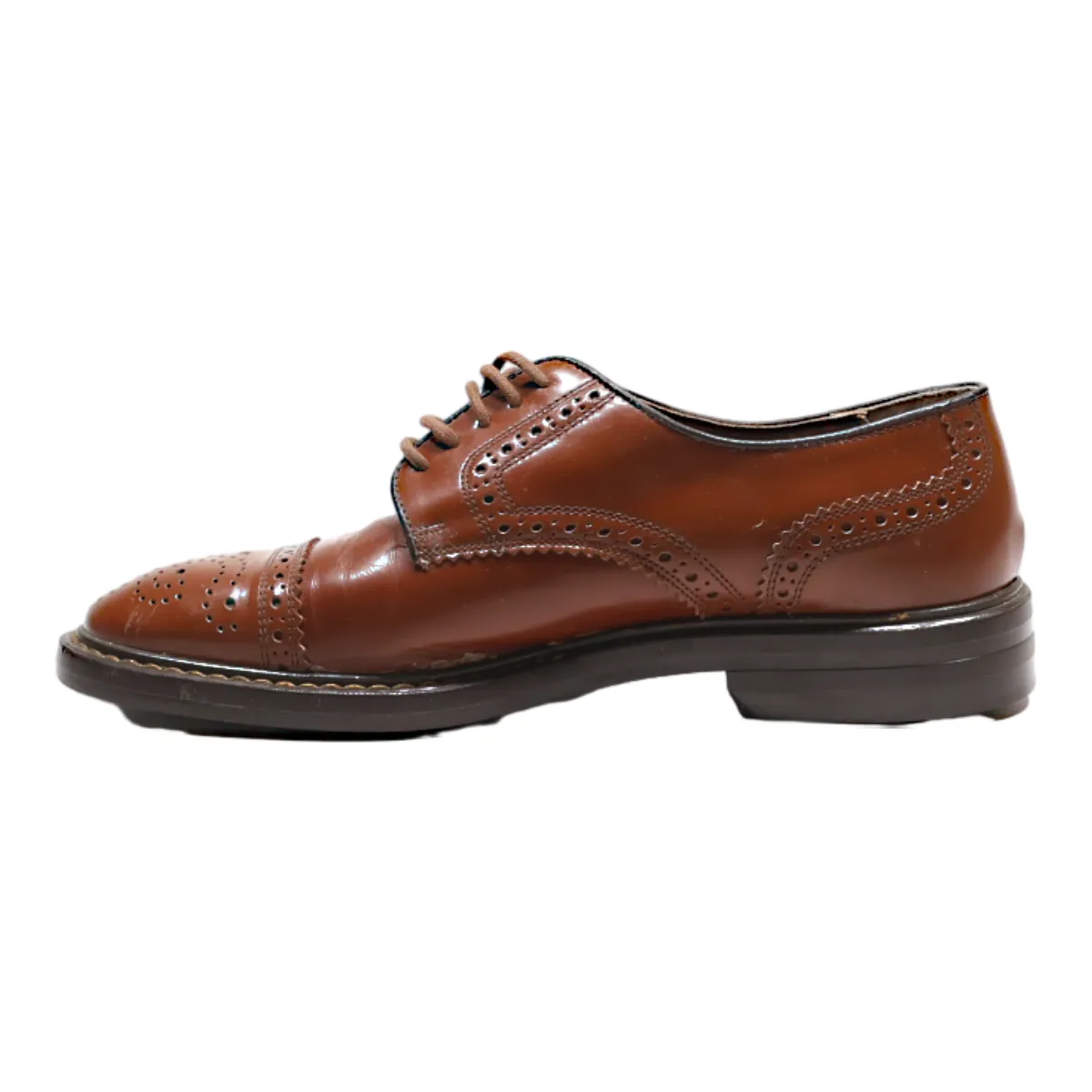 INGA Brogue Shoes Brown Leather Mens UK 7.5