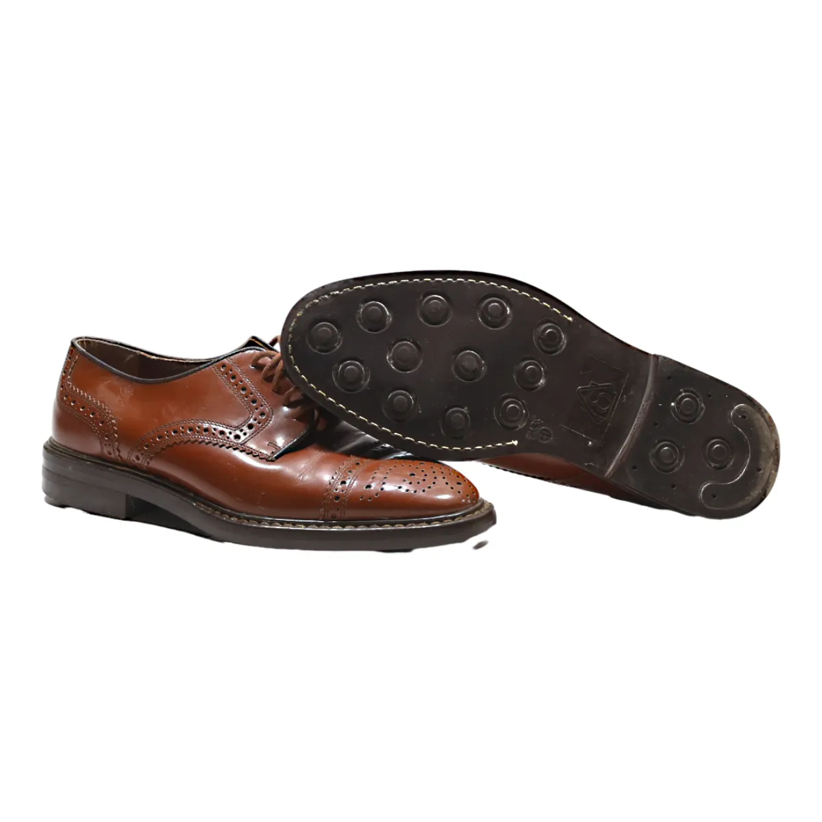 INGA Brogue Shoes Brown Leather Mens UK 7.5