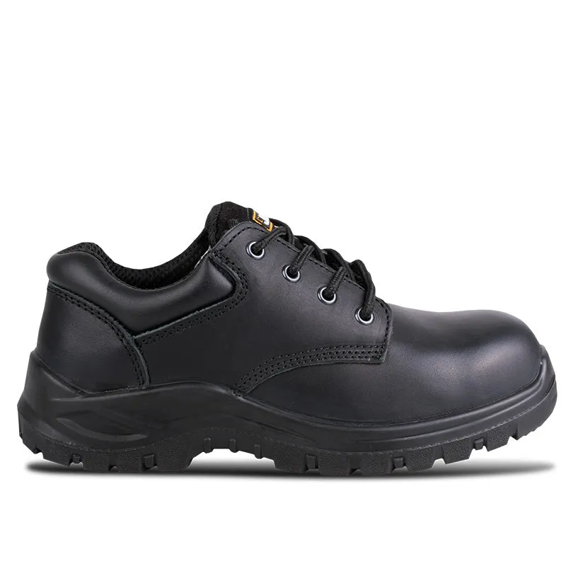 JCB Oxford Safety Shoe Leather Slip Resistant Black