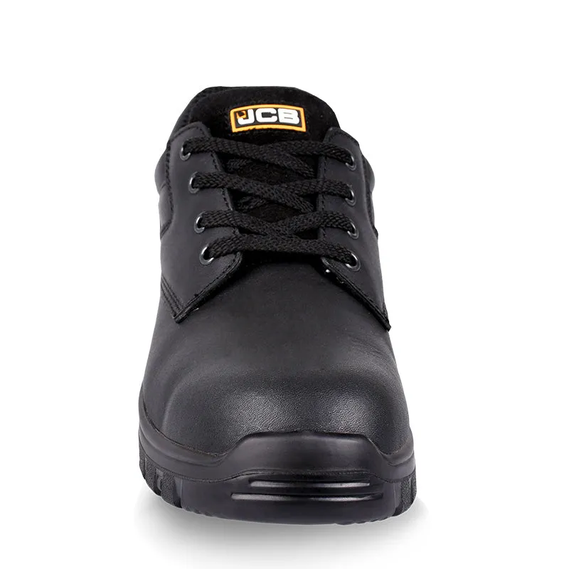 JCB Oxford Safety Shoe Leather Slip Resistant Black