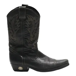 KENTUCKY'S WESTERN Cowboy Boots Black Leather Mens UK 9