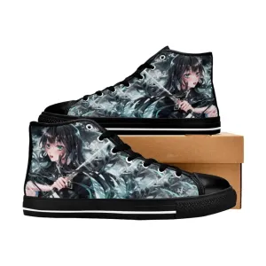Kimetsu no yaiba Demon Slayer Muichiro Tokito Shoes High Top Sneakers for Kids and Adults
