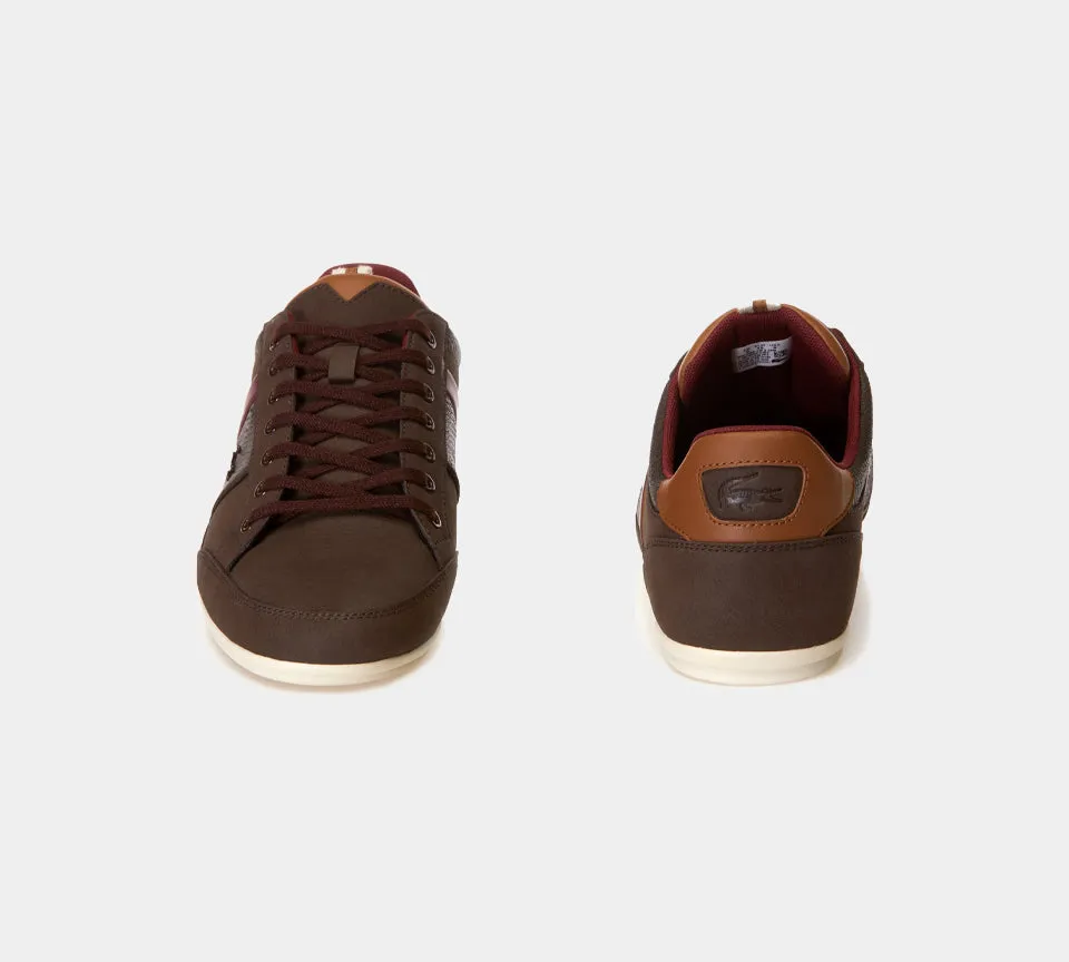 Lacoste Chaymon Leather & Suede 36CAM00102E2 Trainers Dark Brown/Brown UK 6-11