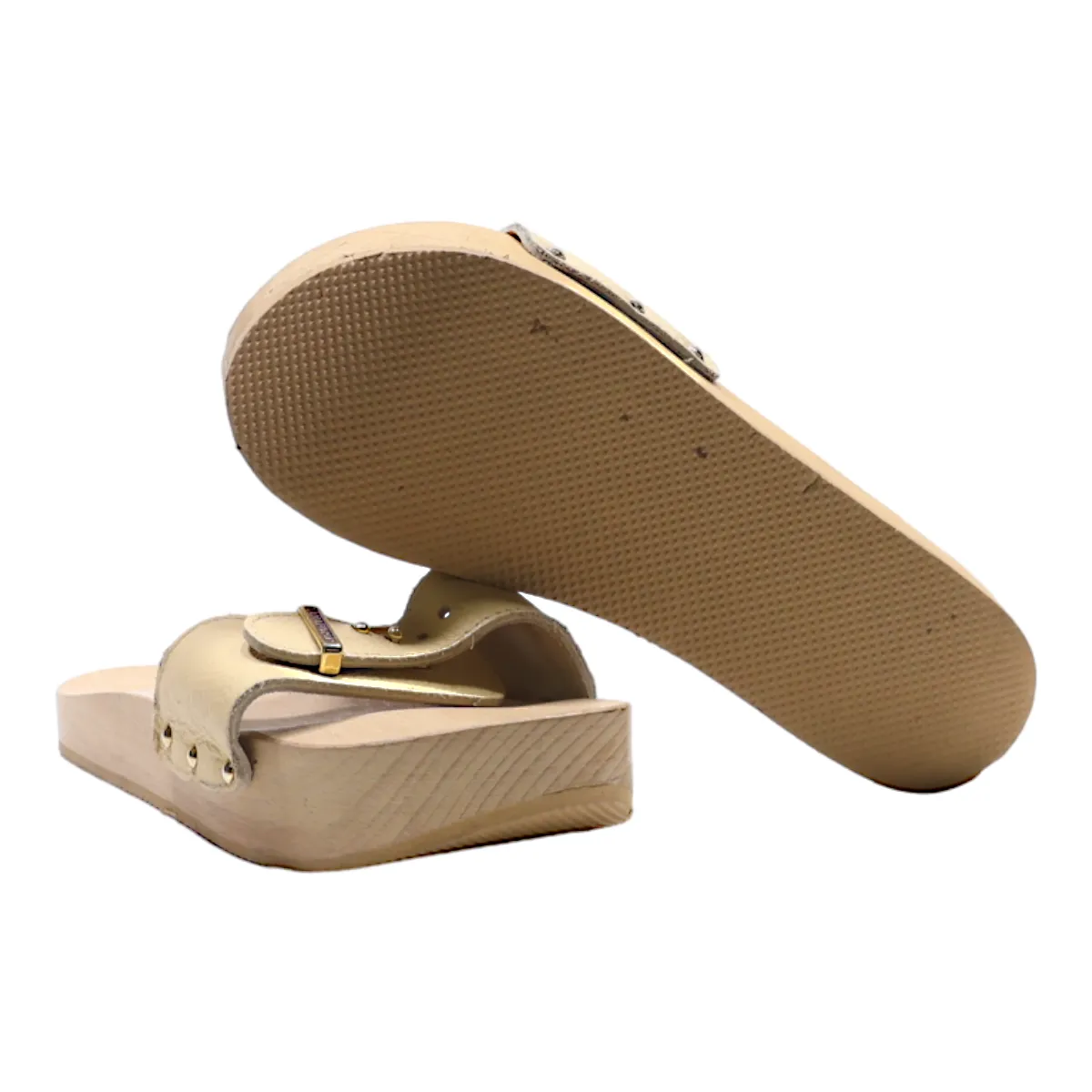 LANAFORM Slider Sandals Beige Leather Womens UK 5