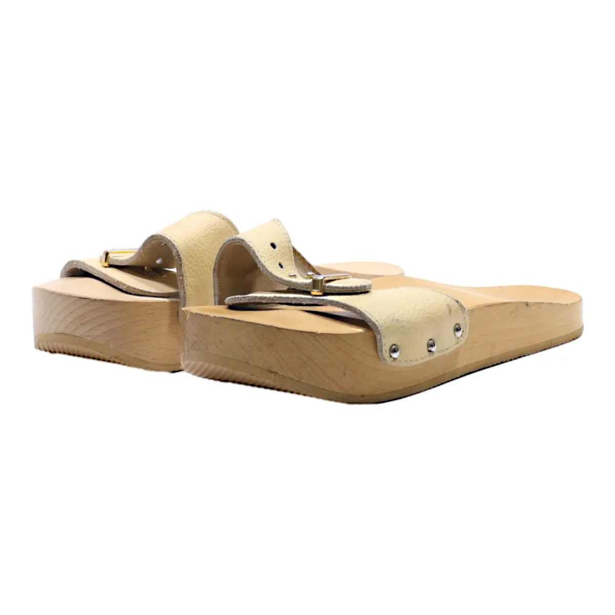 LANAFORM Slider Sandals Beige Leather Womens UK 5