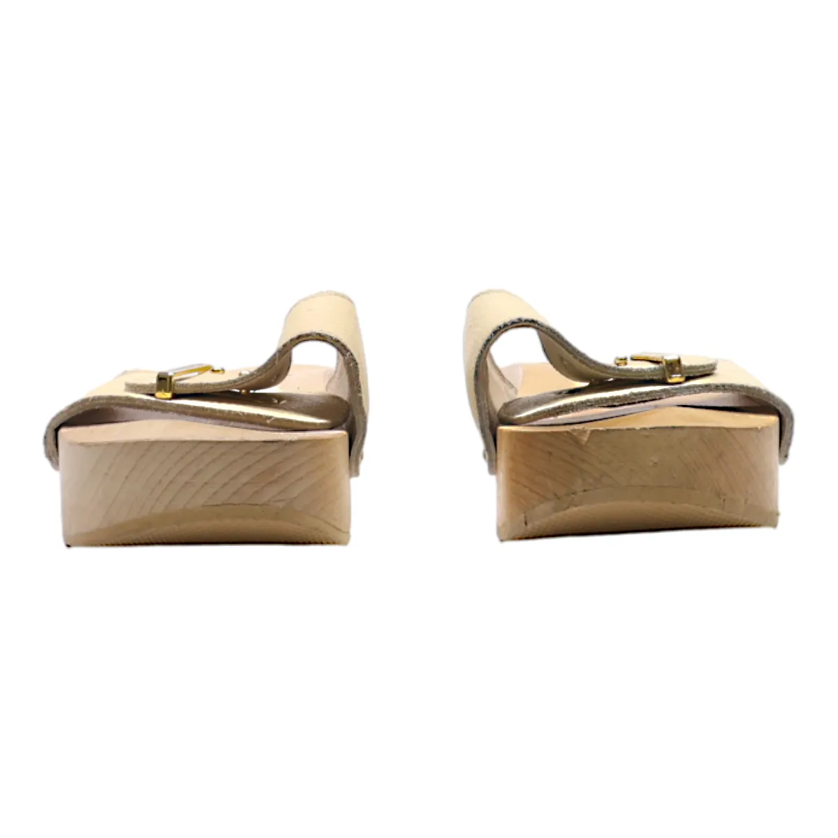 LANAFORM Slider Sandals Beige Leather Womens UK 5