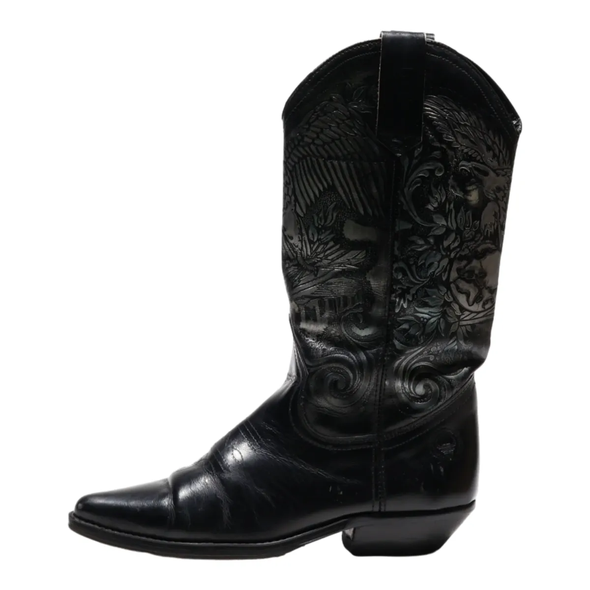 LAREDO Cowboy Boots Black Leather Womens UK 3.5