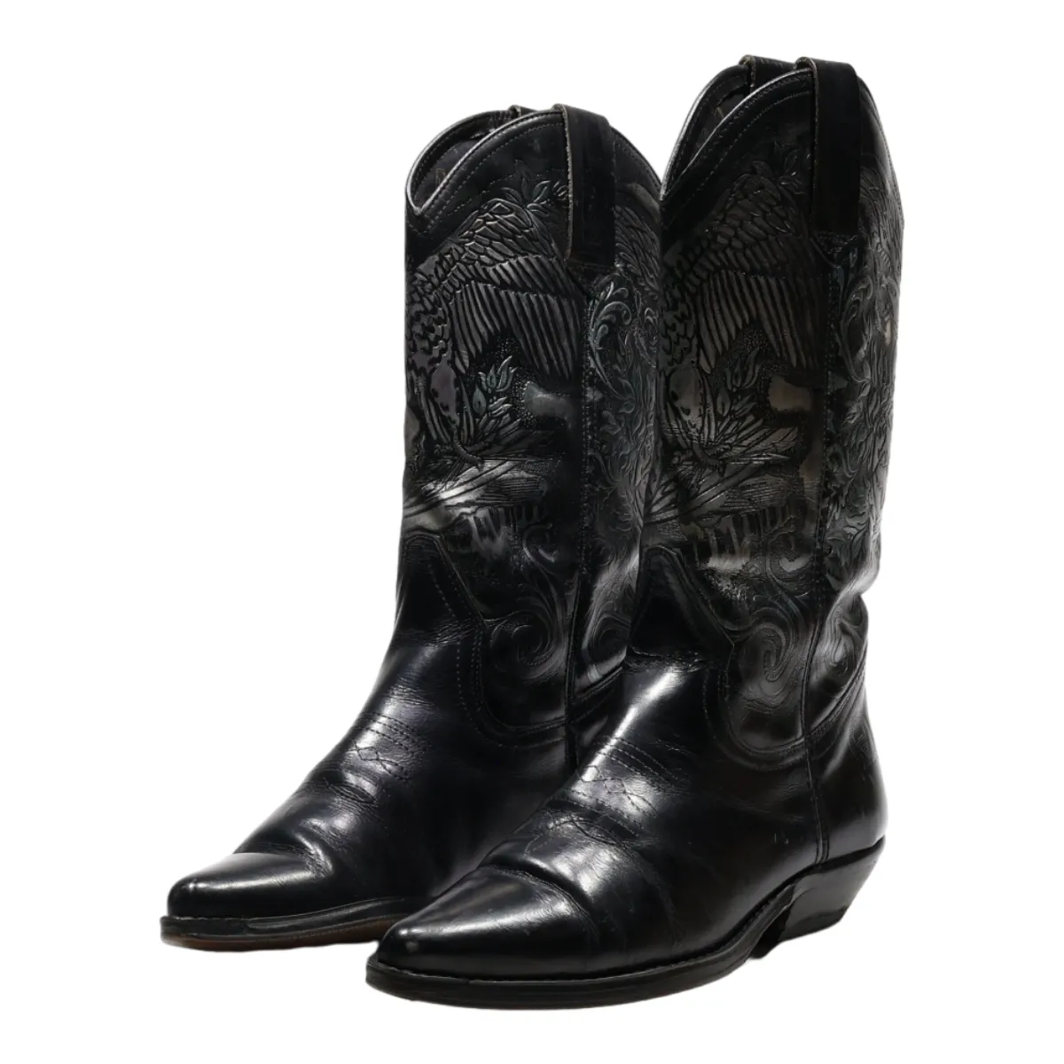LAREDO Cowboy Boots Black Leather Womens UK 3.5