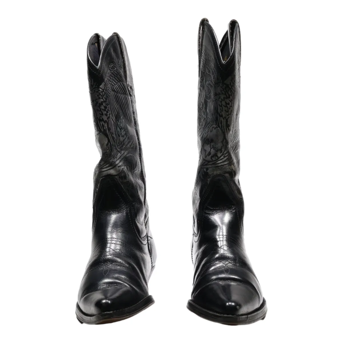 LAREDO Cowboy Boots Black Leather Womens UK 3.5