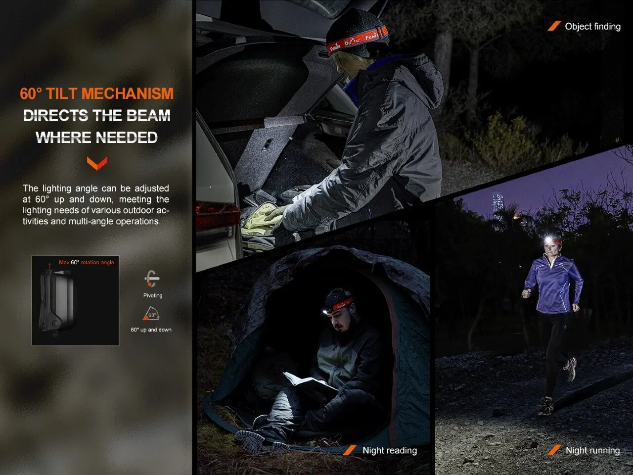 Lightweight Outdoor Hiking LED Headlamp - HL16