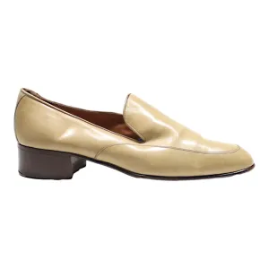 Loafer Shoes Beige Leather Womens UK 8
