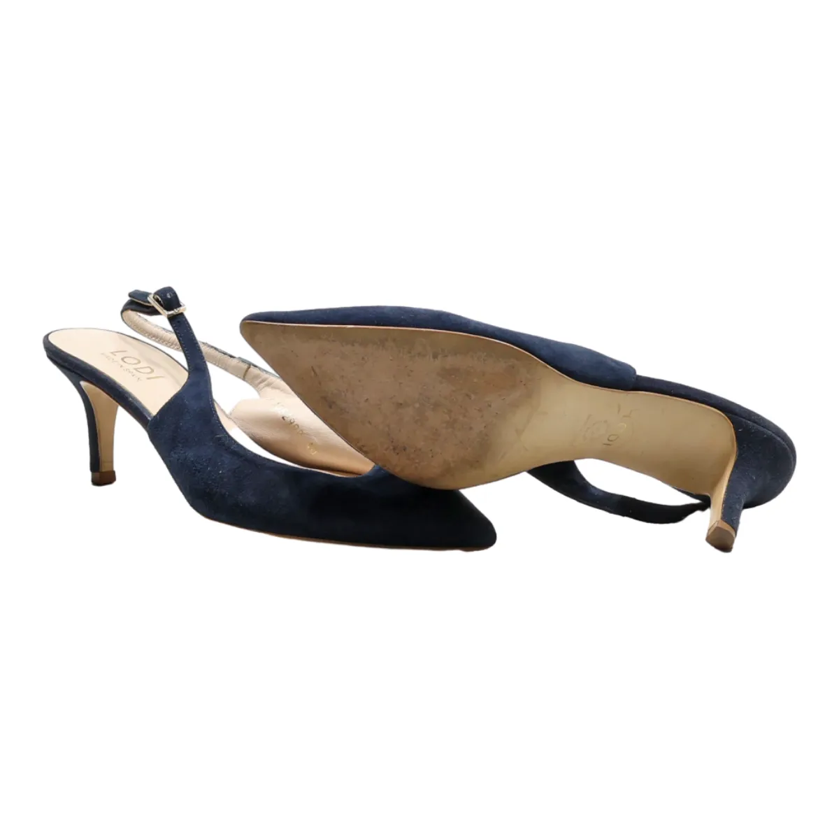 LODI Slingback Heels Blue Synthetic Womens UK 7
