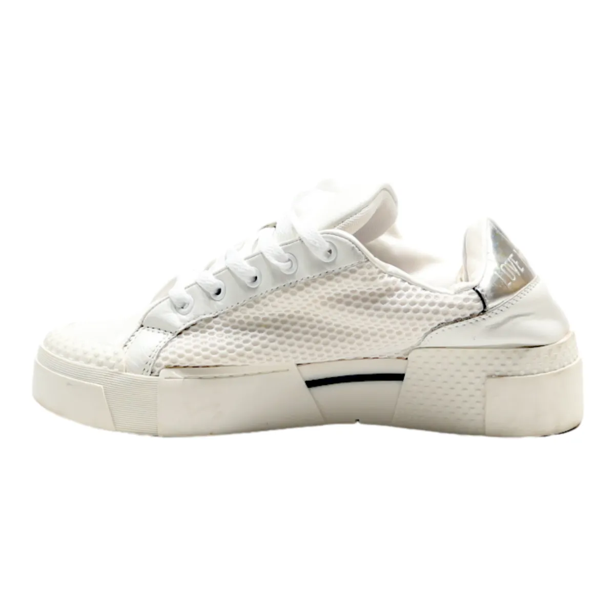 LOVE MOSCHINO Sneaker Trainers White Synthetic Womens UK 5