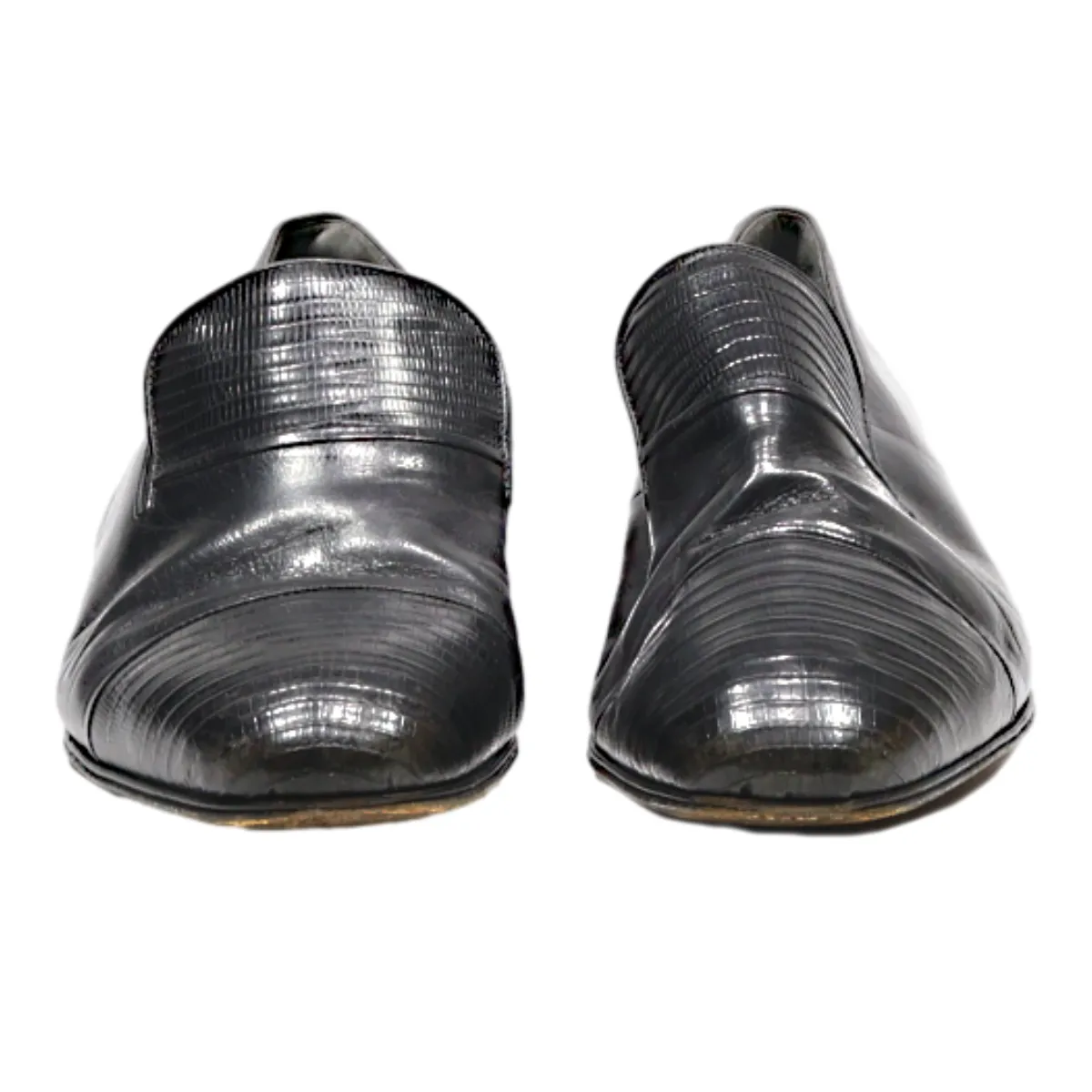 MAURI Loafer Shoes Black Leather Mens UK 7