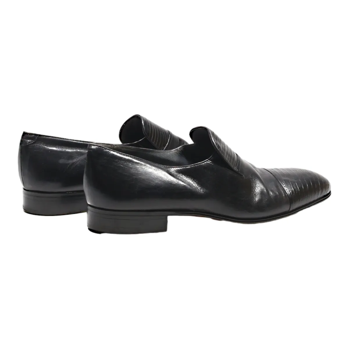 MAURI Loafer Shoes Black Leather Mens UK 7