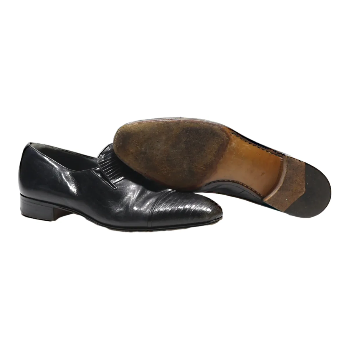 MAURI Loafer Shoes Black Leather Mens UK 7