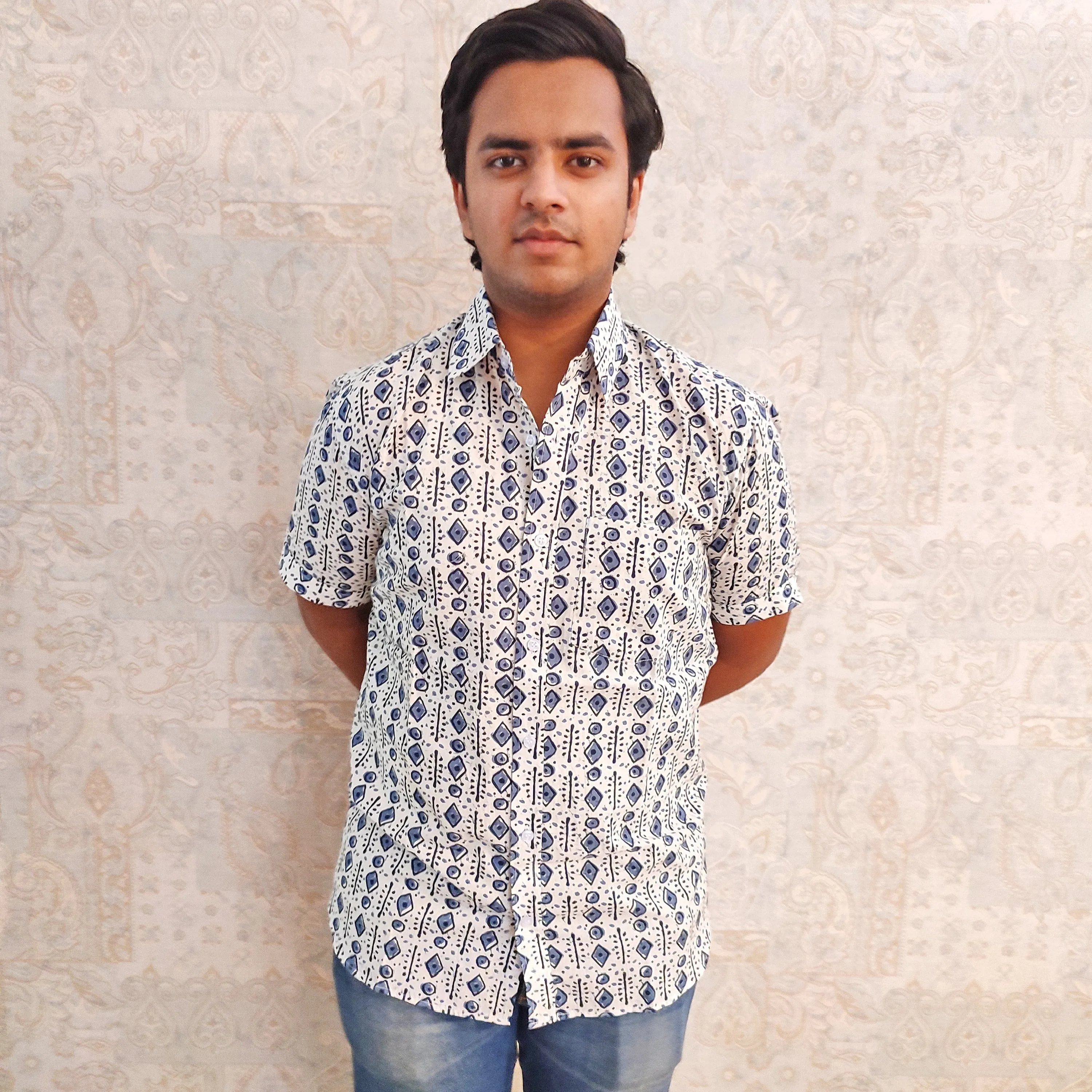 Mehran hand block cotton shirt