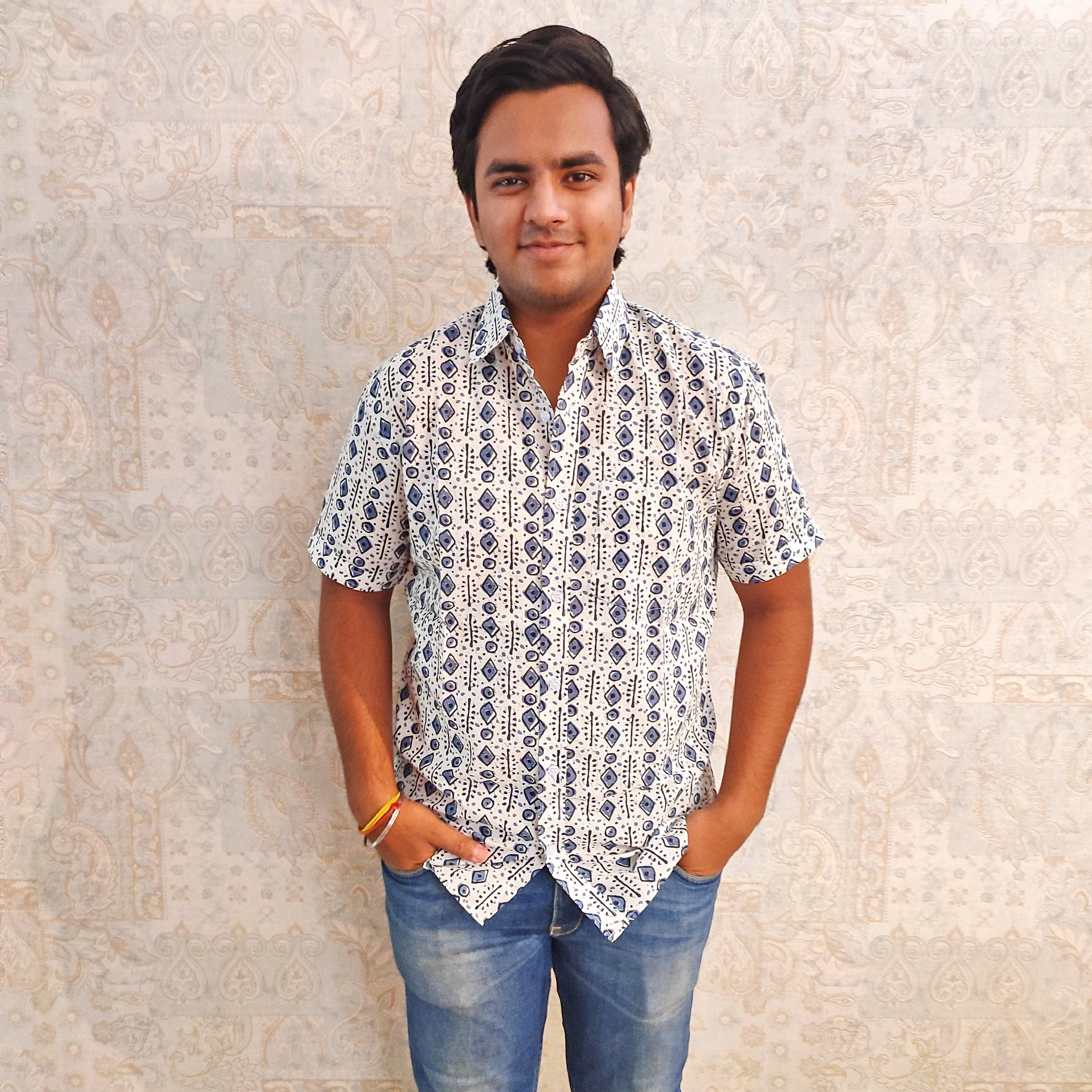 Mehran hand block cotton shirt