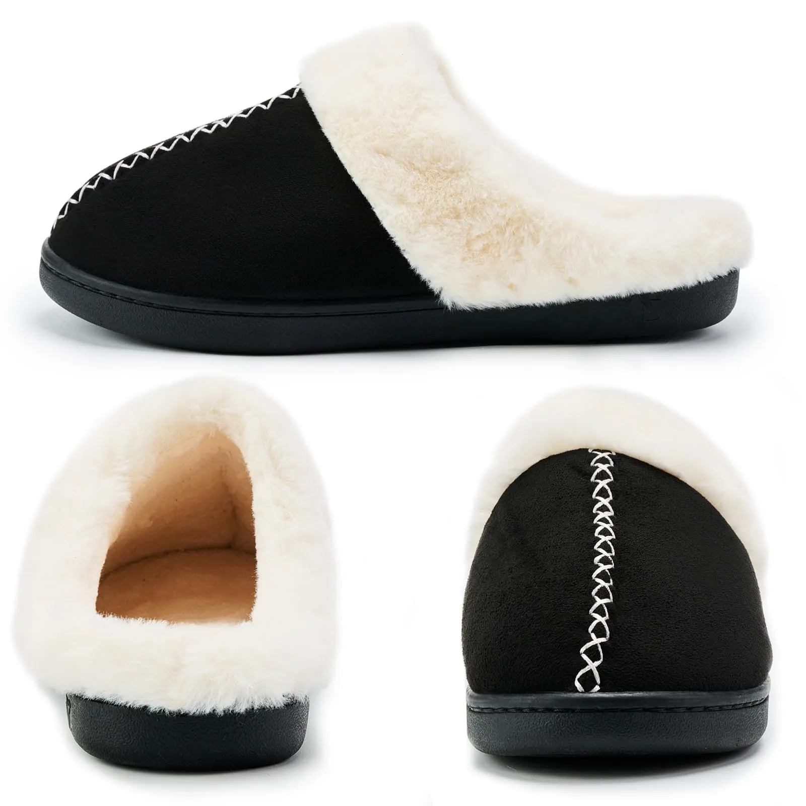 Memory Foam Slippers for Women, Non-Slip, Indoor/Outdoor