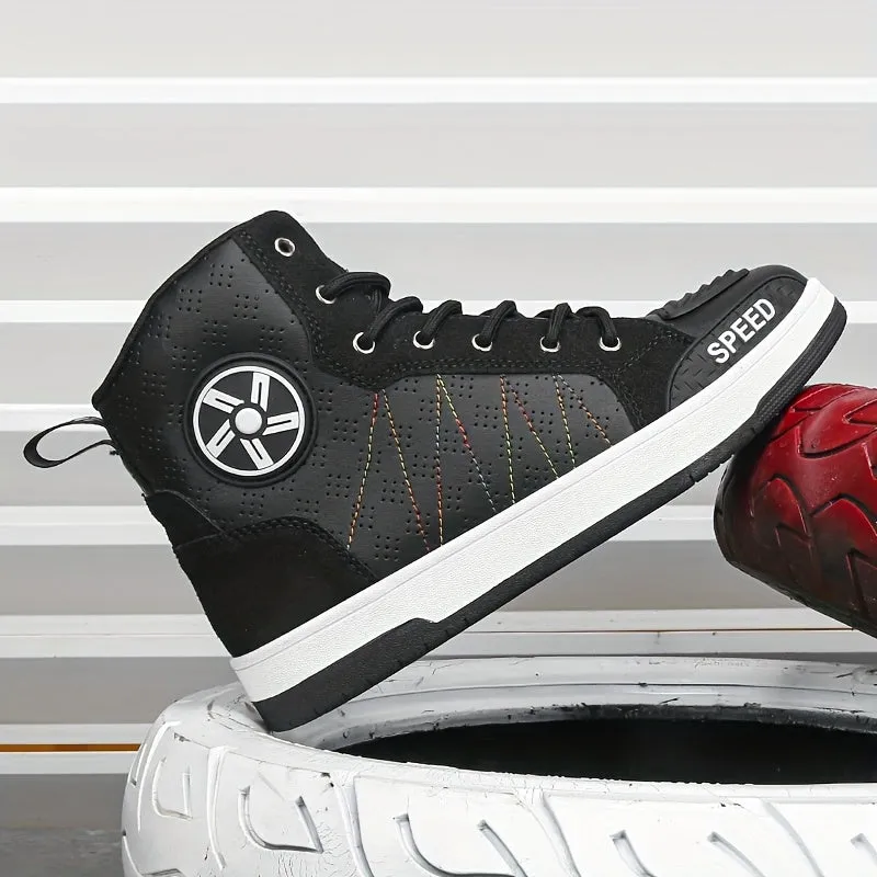 Mens Riding Shoes | Ventilated NonSlip Motorcycle Sneaker