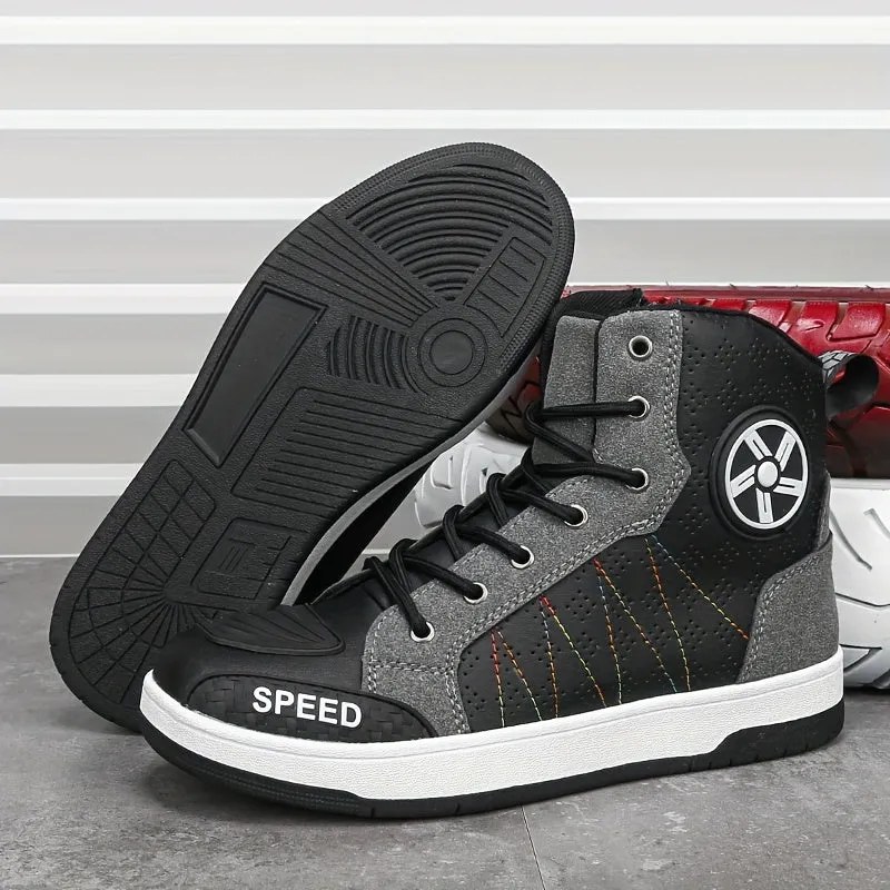 Mens Riding Shoes | Ventilated NonSlip Motorcycle Sneaker