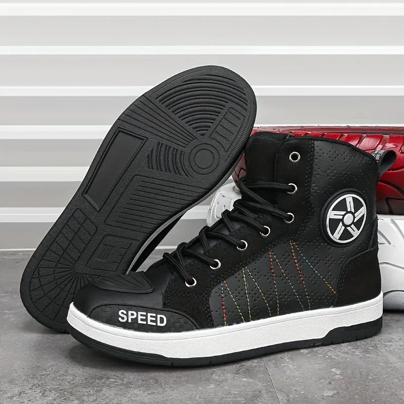 Mens Riding Shoes | Ventilated NonSlip Motorcycle Sneaker