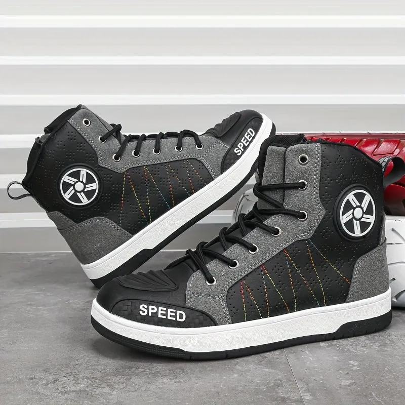 Mens Riding Shoes | Ventilated NonSlip Motorcycle Sneaker