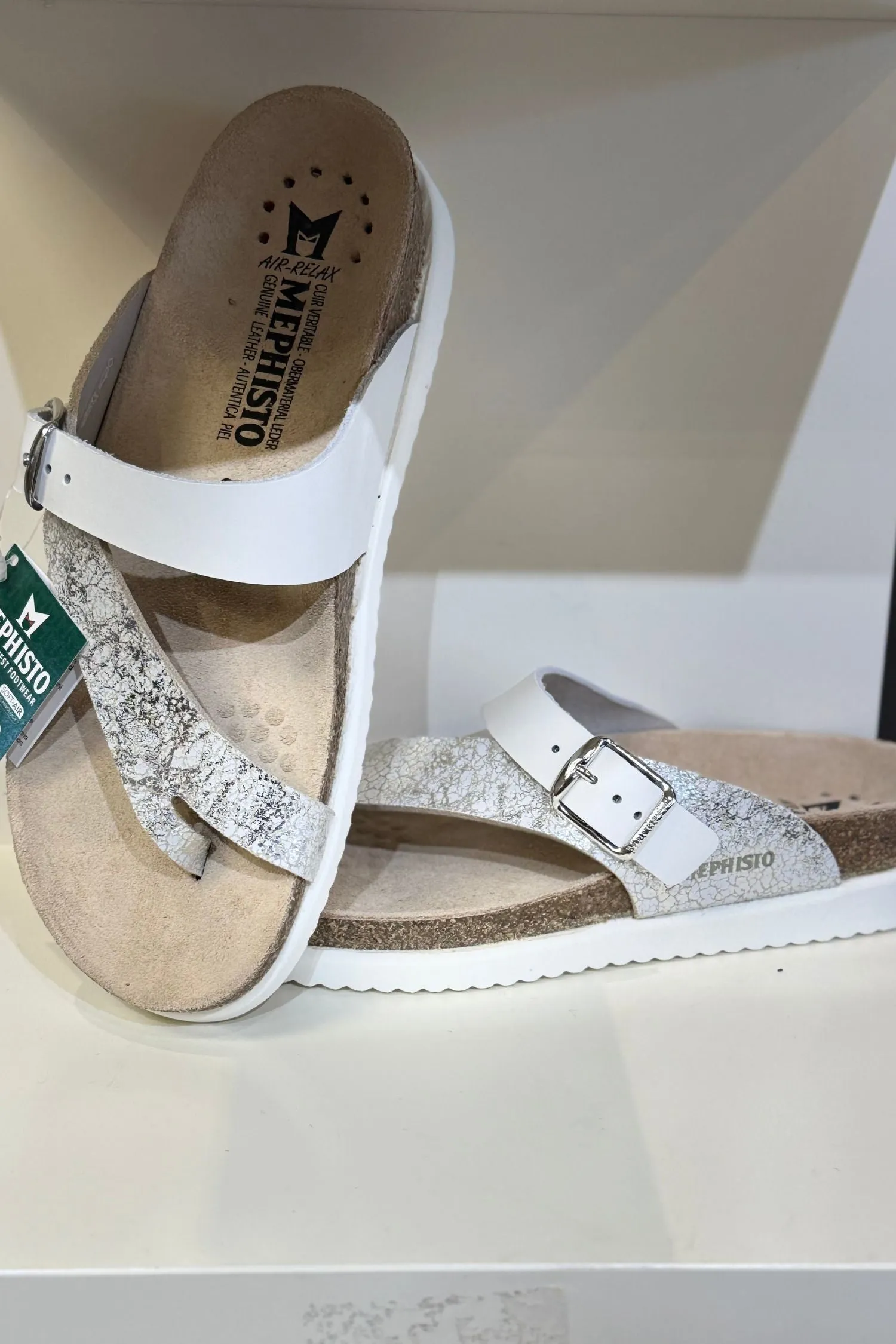 Mephisto Flat Toe Post Sandal - Style Helen Mix