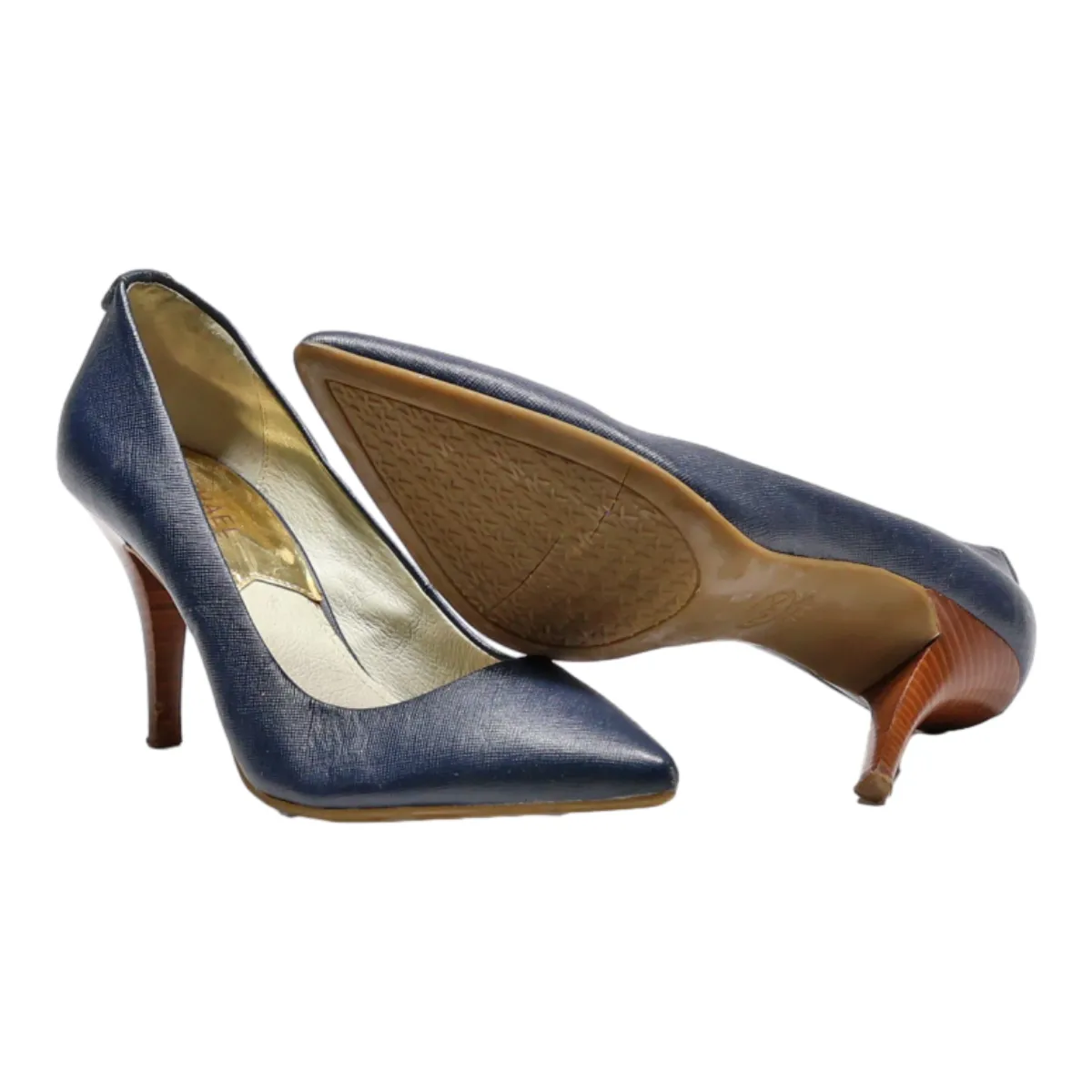 MICHAEL KORS Pump Heels Blue Leather Womens UK 5