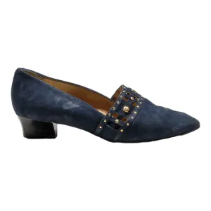 MICHIEL Loafer Shoes Blue Leather Womens UK 5
