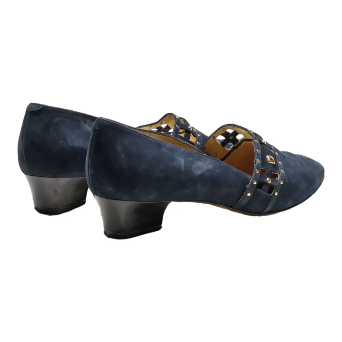 MICHIEL Loafer Shoes Blue Leather Womens UK 5