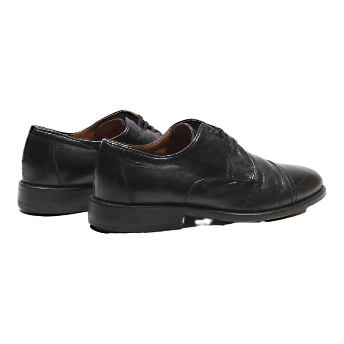MICHIELON Brogue Shoes Black Leather Womens UK 5.5