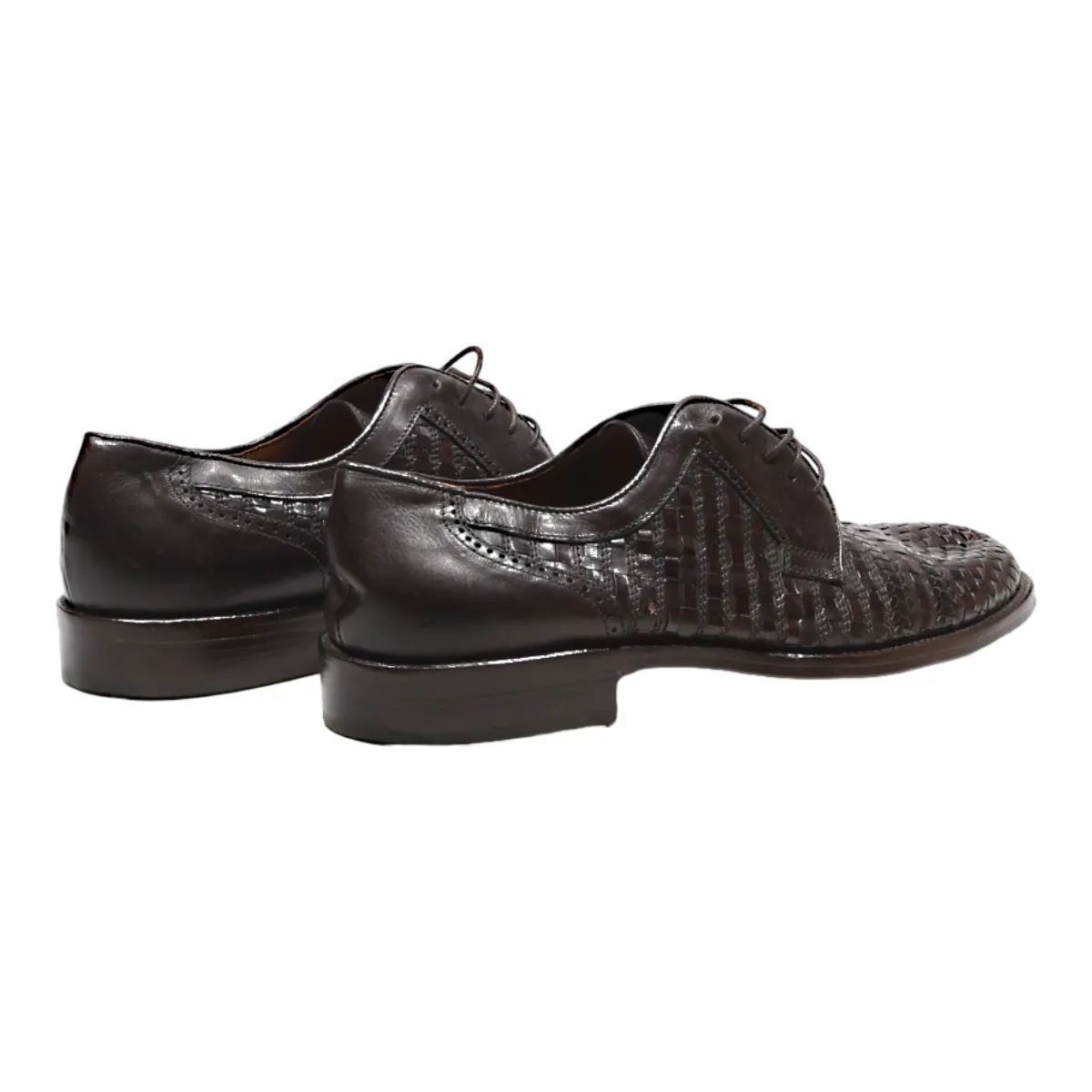 NERO GIARDINI Derby Shoes Black Leather Mens UK 9
