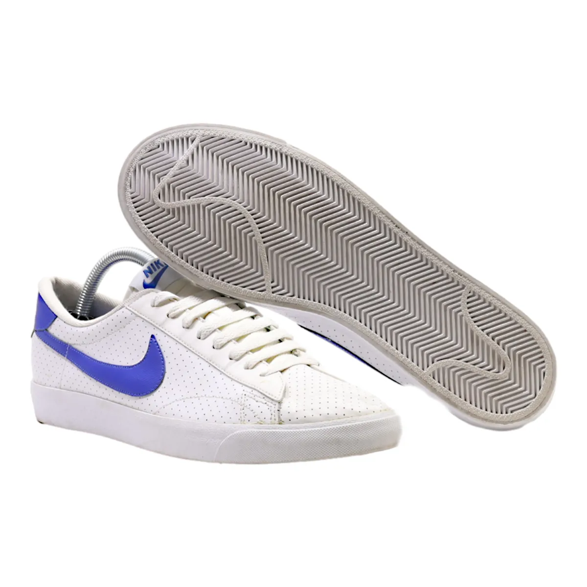 NIKE Blazer Low Sneaker Trainers White Leather Mens UK 6