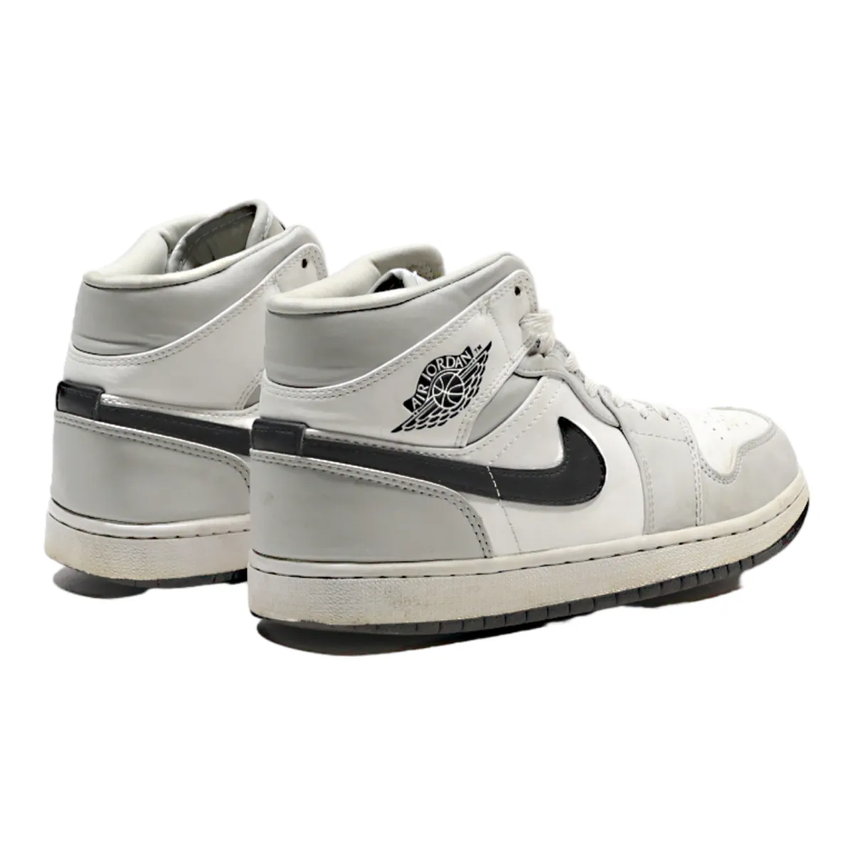 NIKE High Top Trainers Grey Leather Mens UK 6