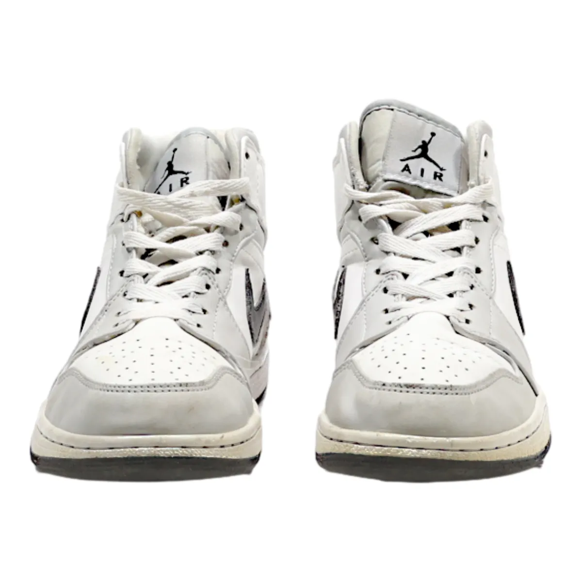 NIKE High Top Trainers Grey Leather Mens UK 6