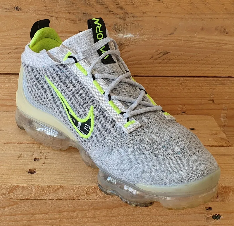 Nike Vapormax Low Flyknit Trainers UK7.5/US8.5/EU42 DH4085-001 Wolf Grey/Volt