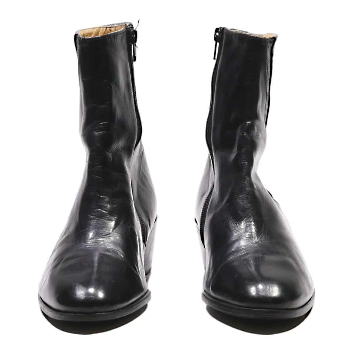 PACO LUI LAU Ankle Boots Black Leather Womens UK 8