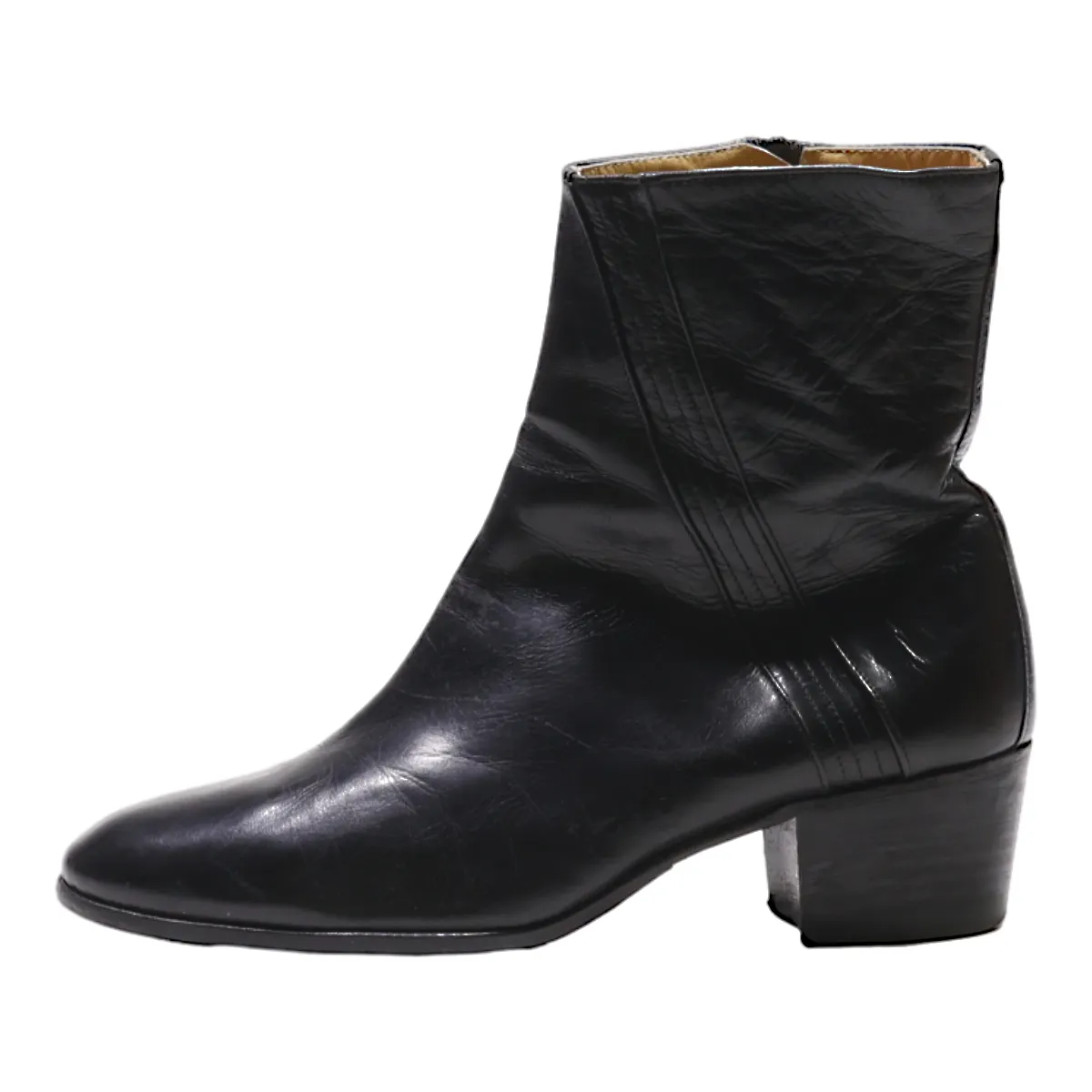 PACO LUI LAU Ankle Boots Black Leather Womens UK 8