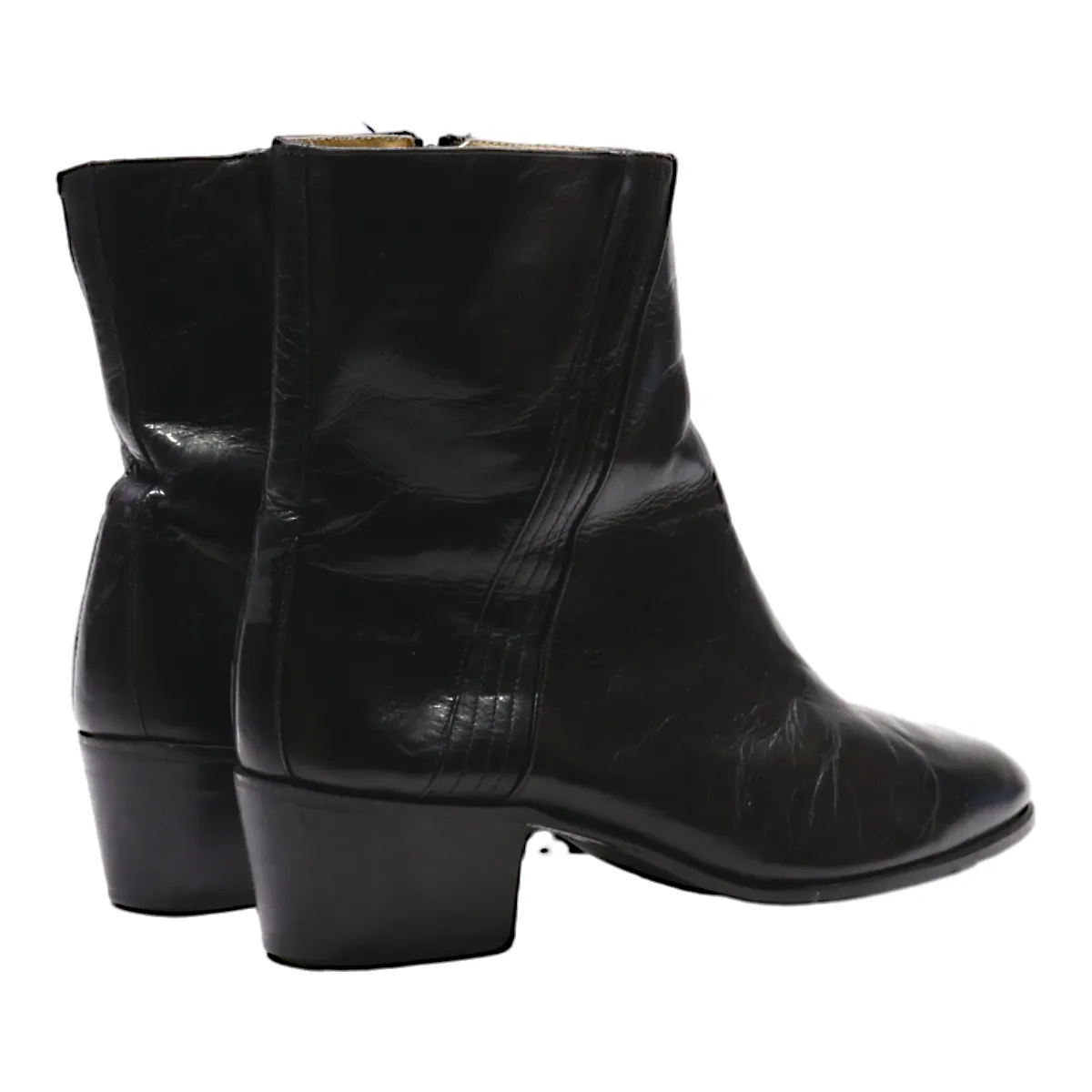 PACO LUI LAU Ankle Boots Black Leather Womens UK 8