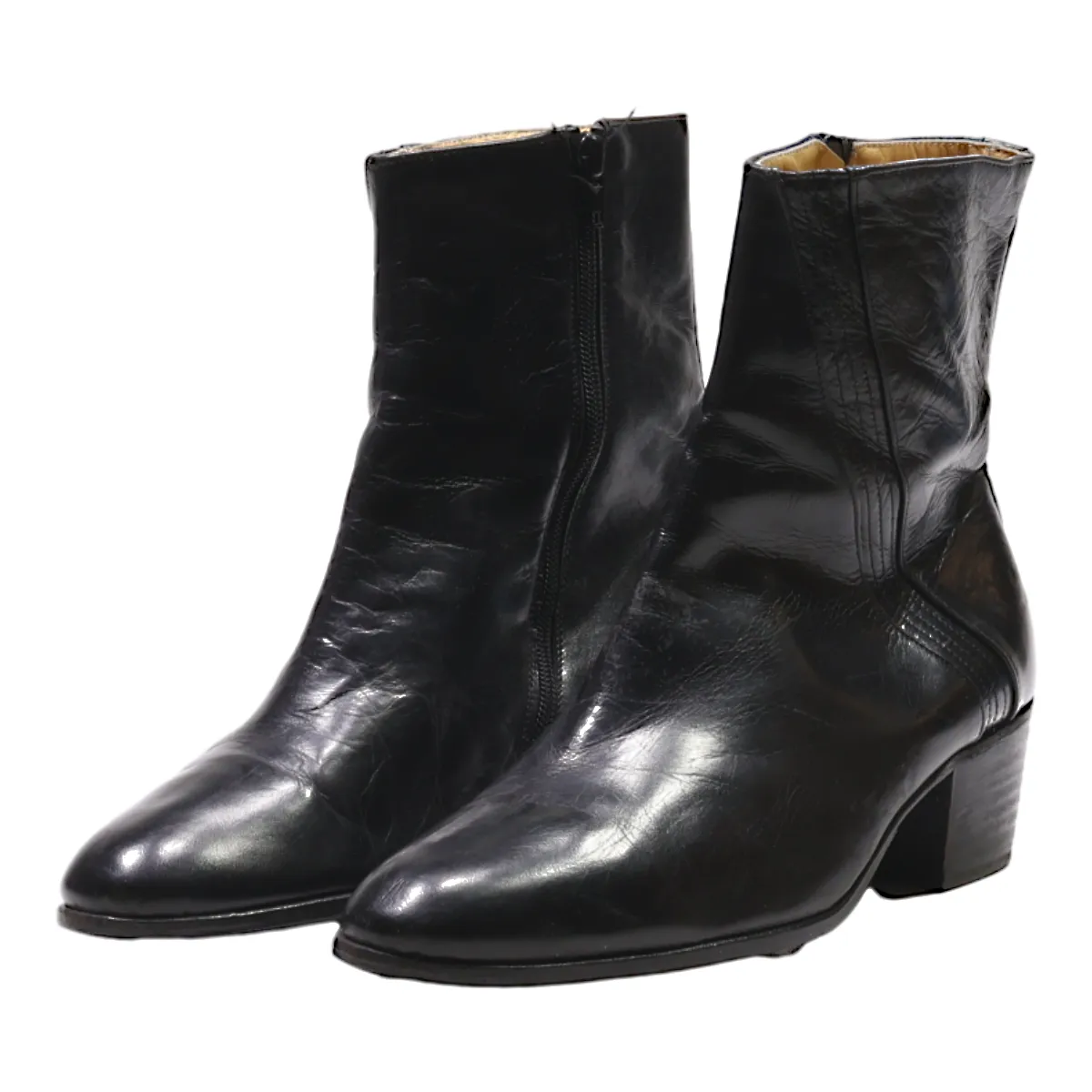 PACO LUI LAU Ankle Boots Black Leather Womens UK 8
