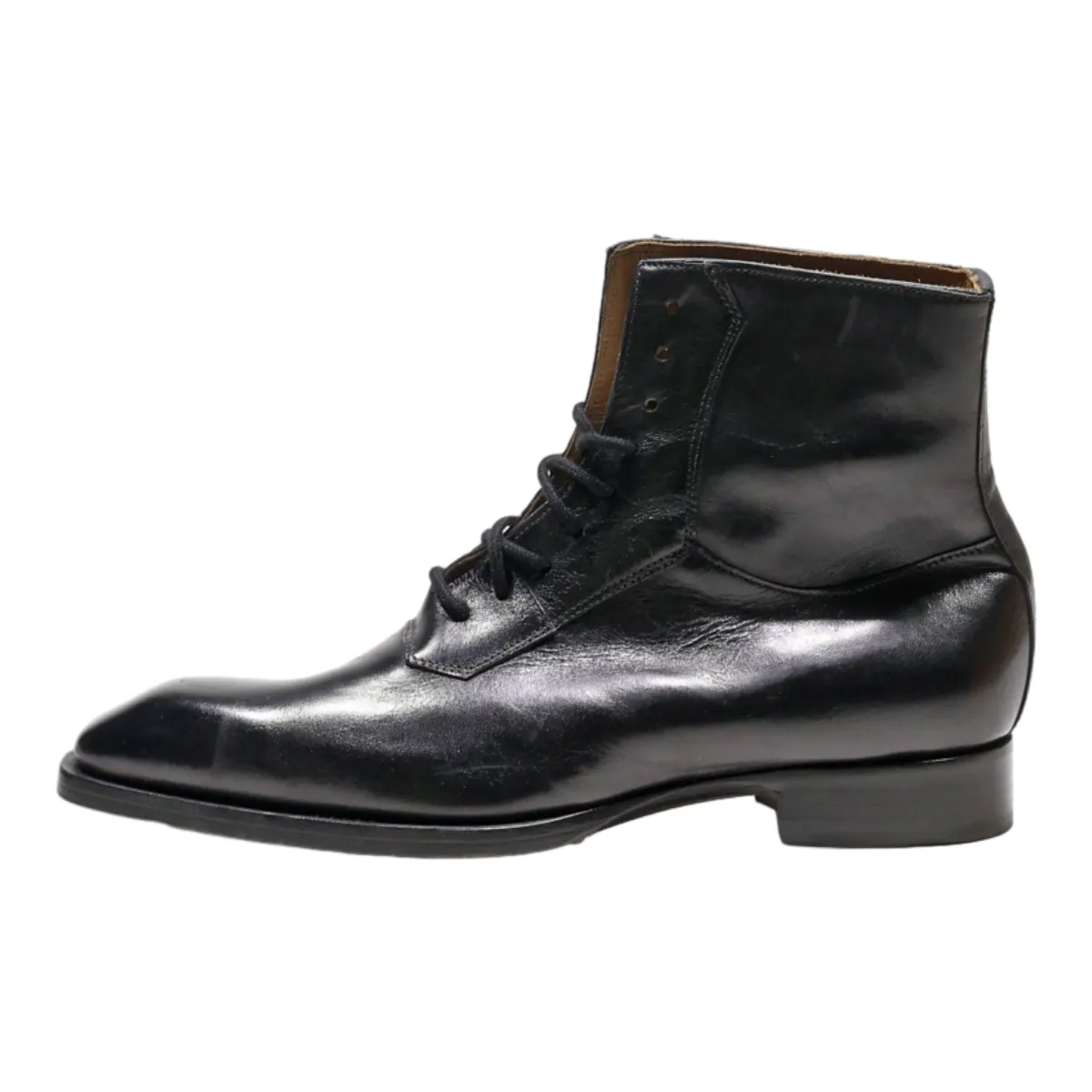 PASSO PES PASSO Ankle Boots Black Leather Mens UK 7.5