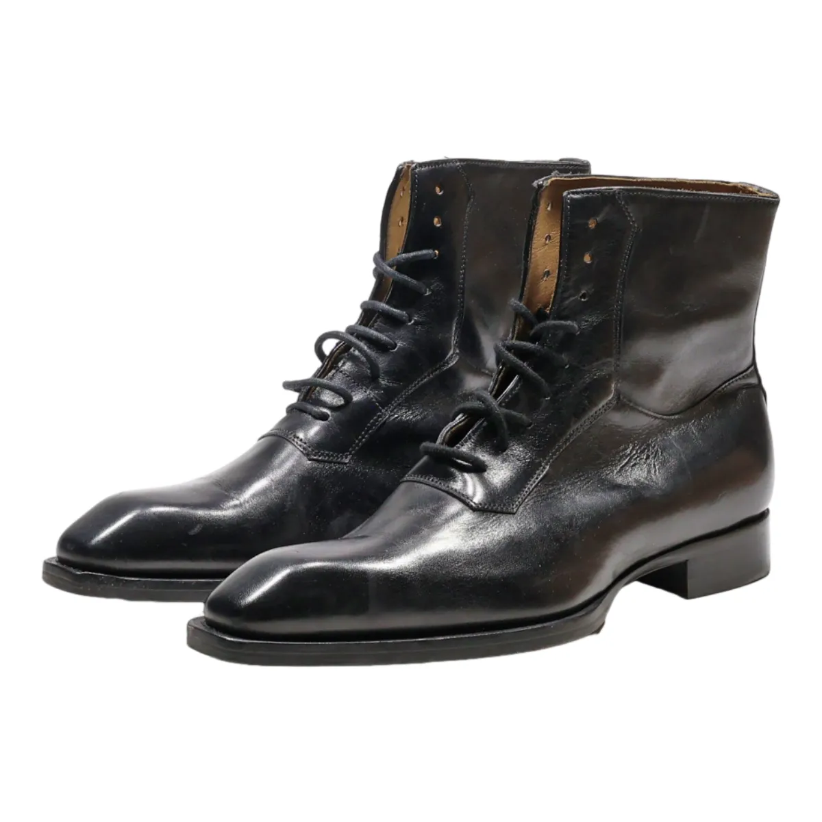 PASSO PES PASSO Ankle Boots Black Leather Mens UK 7.5