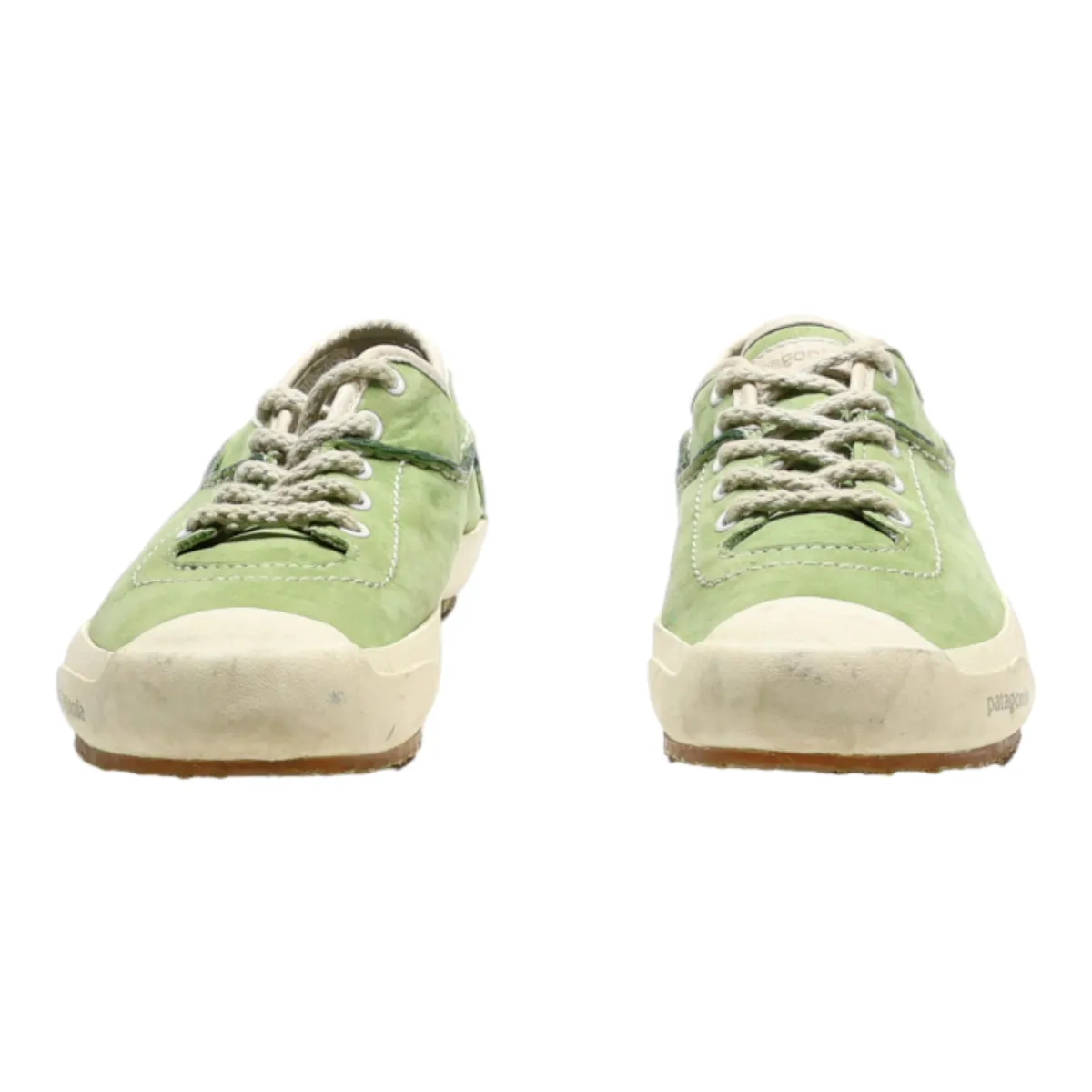 PATAGONIA Low Top Trainers Green Leather Womens UK 4.5