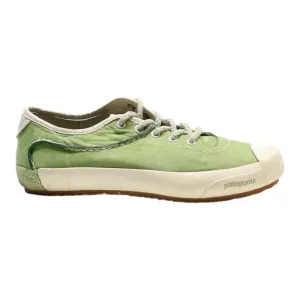 PATAGONIA Low Top Trainers Green Leather Womens UK 4.5