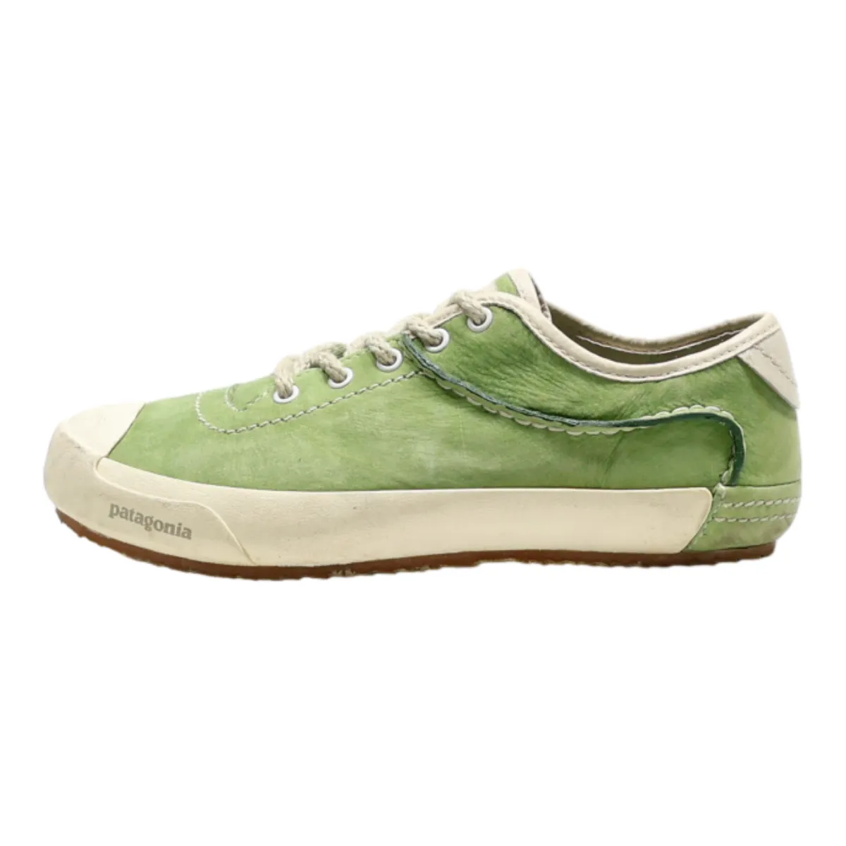 PATAGONIA Low Top Trainers Green Leather Womens UK 4.5