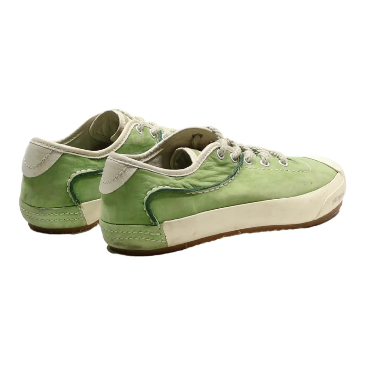 PATAGONIA Low Top Trainers Green Leather Womens UK 4.5