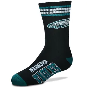 Philadelphia Eagles Socks 4-Stripe Long Deuce Team Color Performance